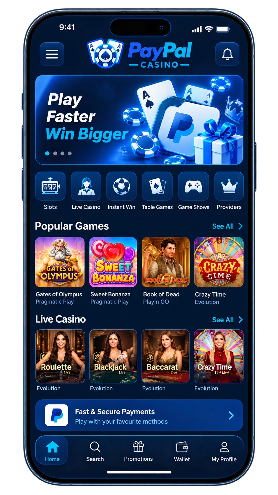 App de PayPal Casino